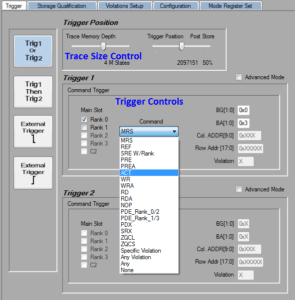 DDR4 Detective Trigger Controls