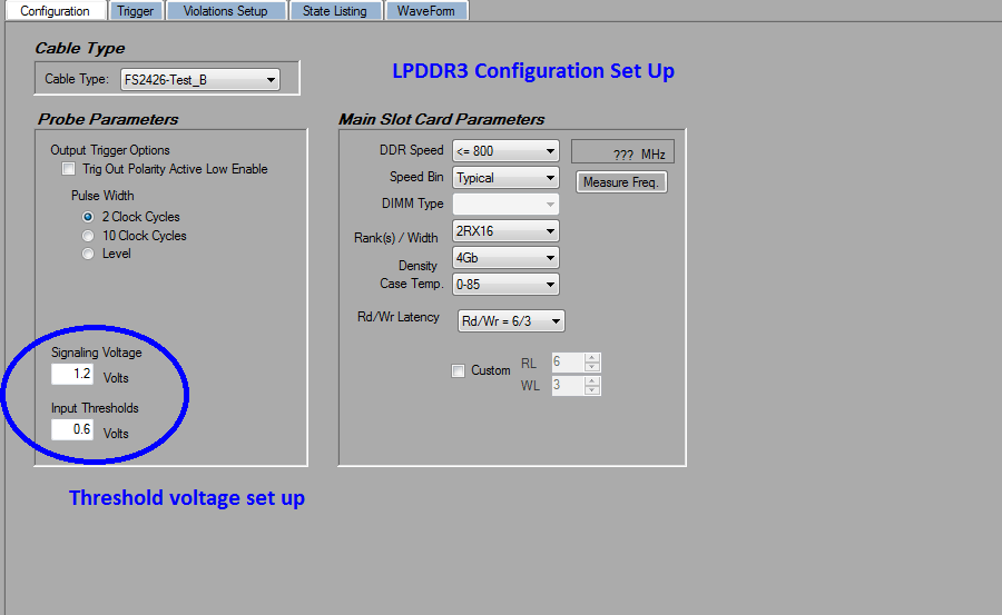 LPDDR3 Detective Set Up