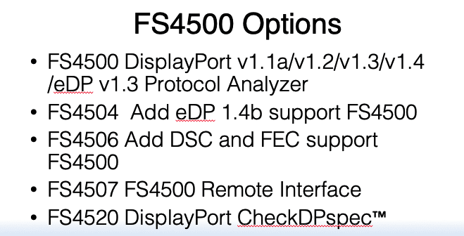 FS4500 Options