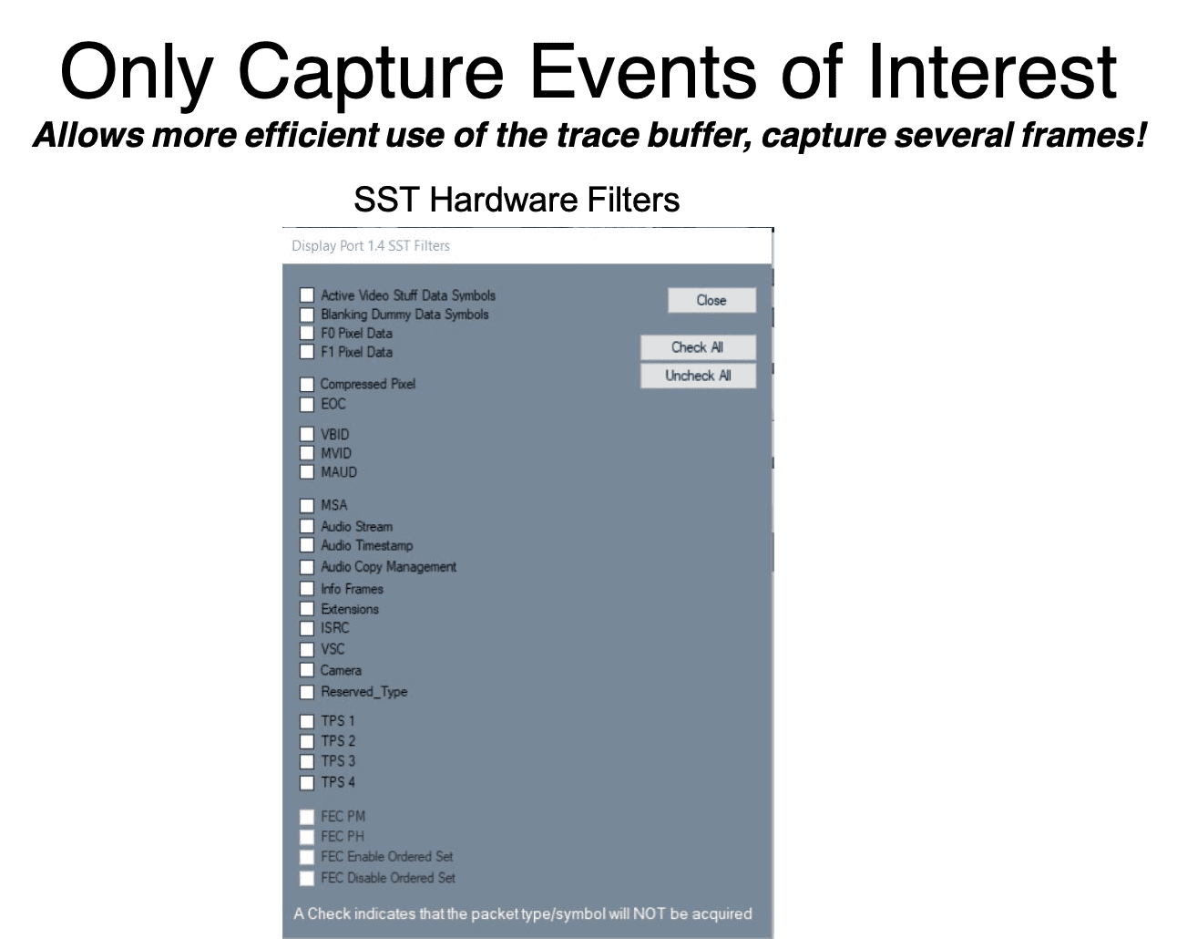 SST Hardware Filters